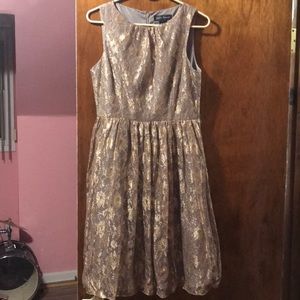 Gold lace dress